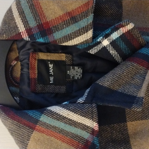 Me Jane Women's Plaid Peacoat Multi Color, Size XS - Picture 4 of 15